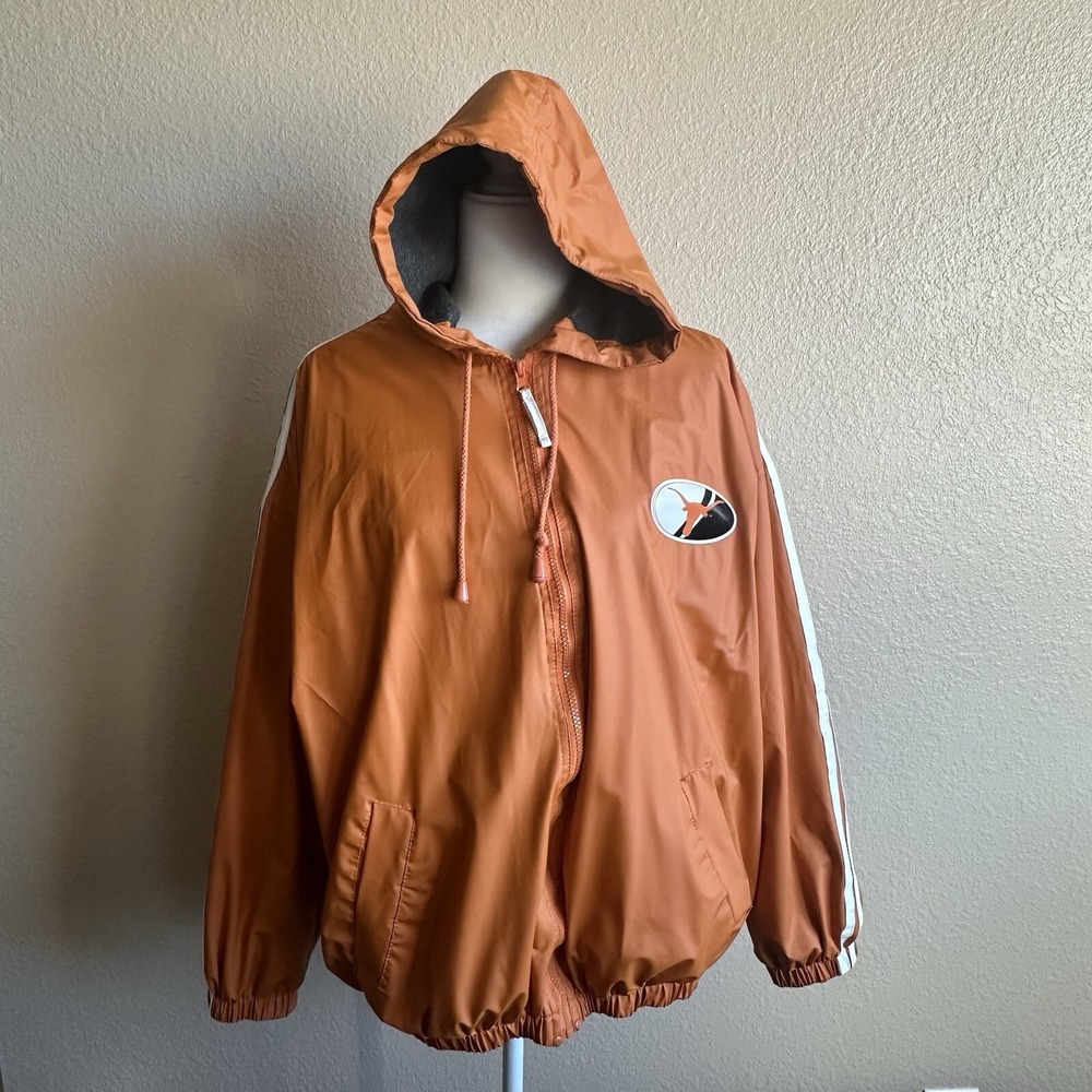University Of Texas At Austin Large Zip Up Hooded Outerwear Athletic Vintage